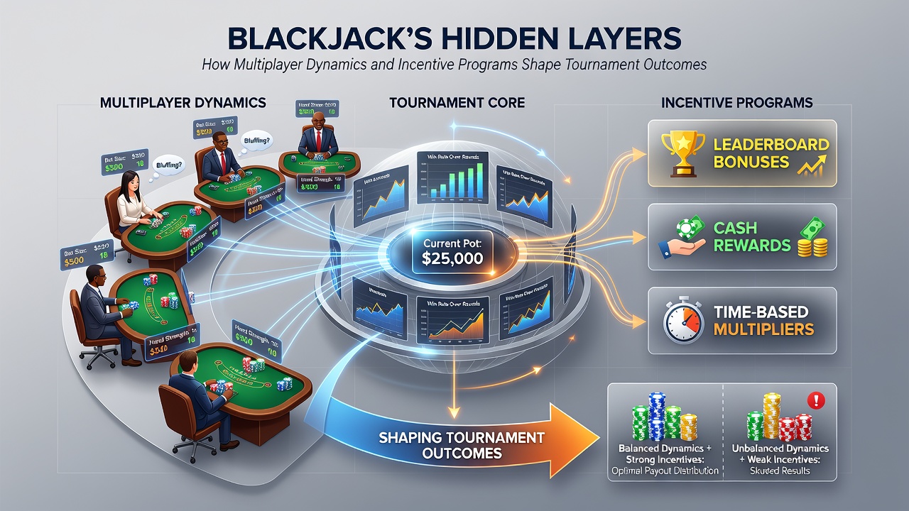 Incentive program dashboard highlighting VIP rewards and bonus multipliers in a mobile blackjack app