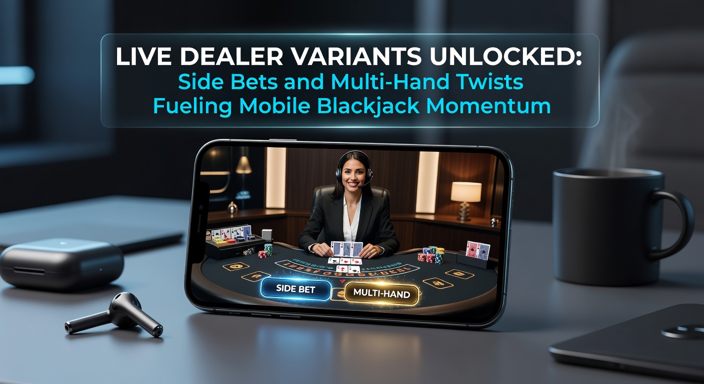 Dynamic live dealer blackjack session on a mobile device showcasing side bet options and multi-hand play, with cards flying across a vibrant virtual table