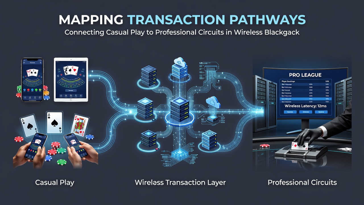 Diagram showing payment flows and loyalty tiers in wireless blackjack environments