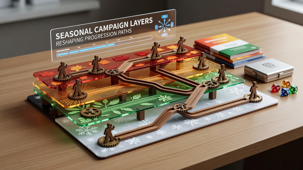 Mobile blackjack interface displaying layered seasonal campaign elements and progression tracks