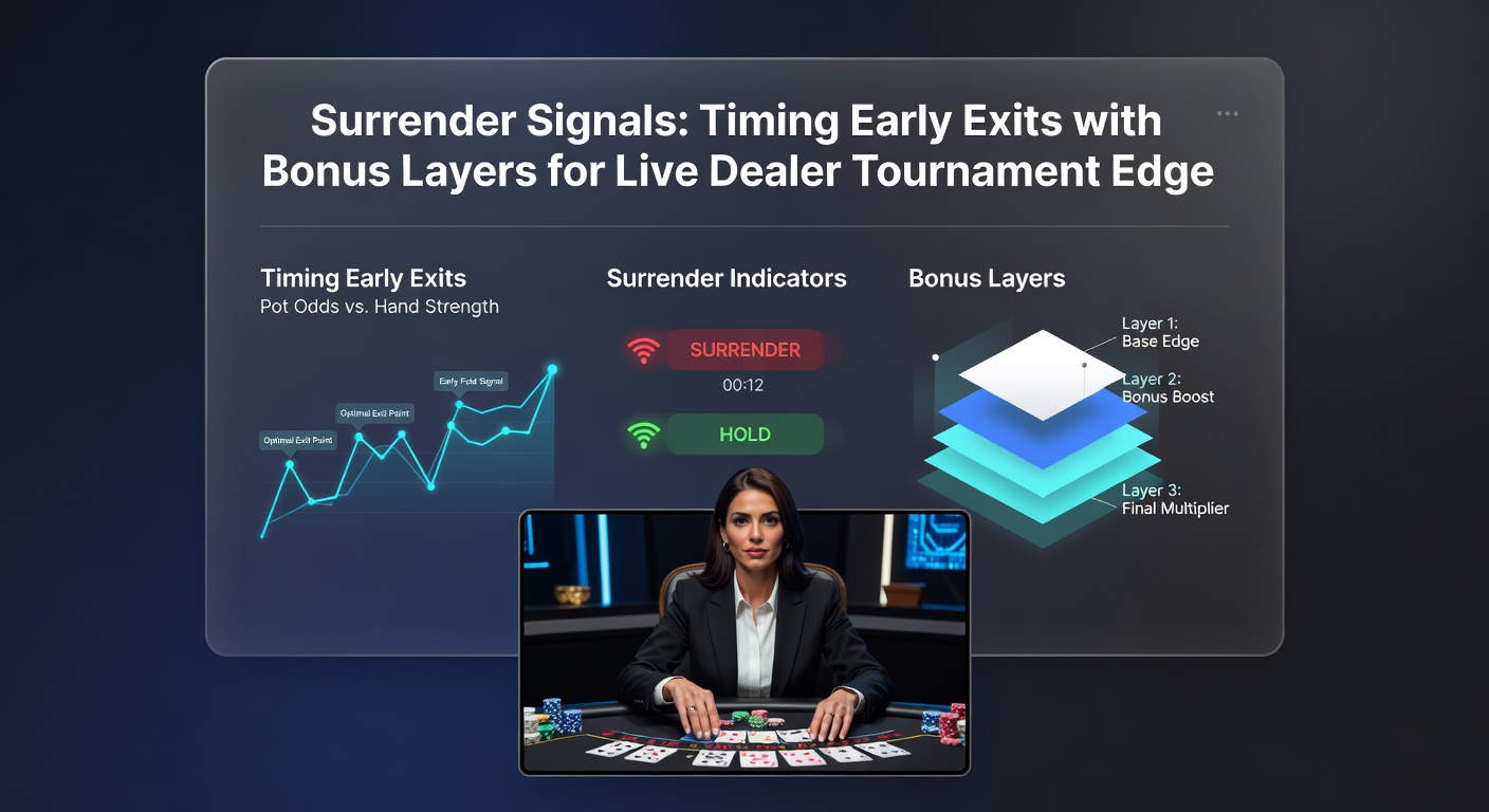 Chart displaying surrender strategy in blackjack tournaments with overlaid bonus multiplier effects