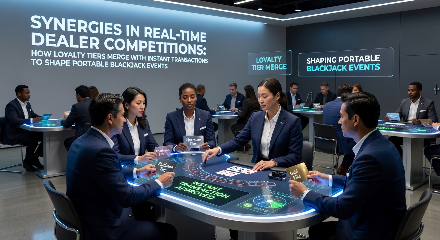 Mobile live dealer blackjack tournament interface showing real-time play and loyalty indicators