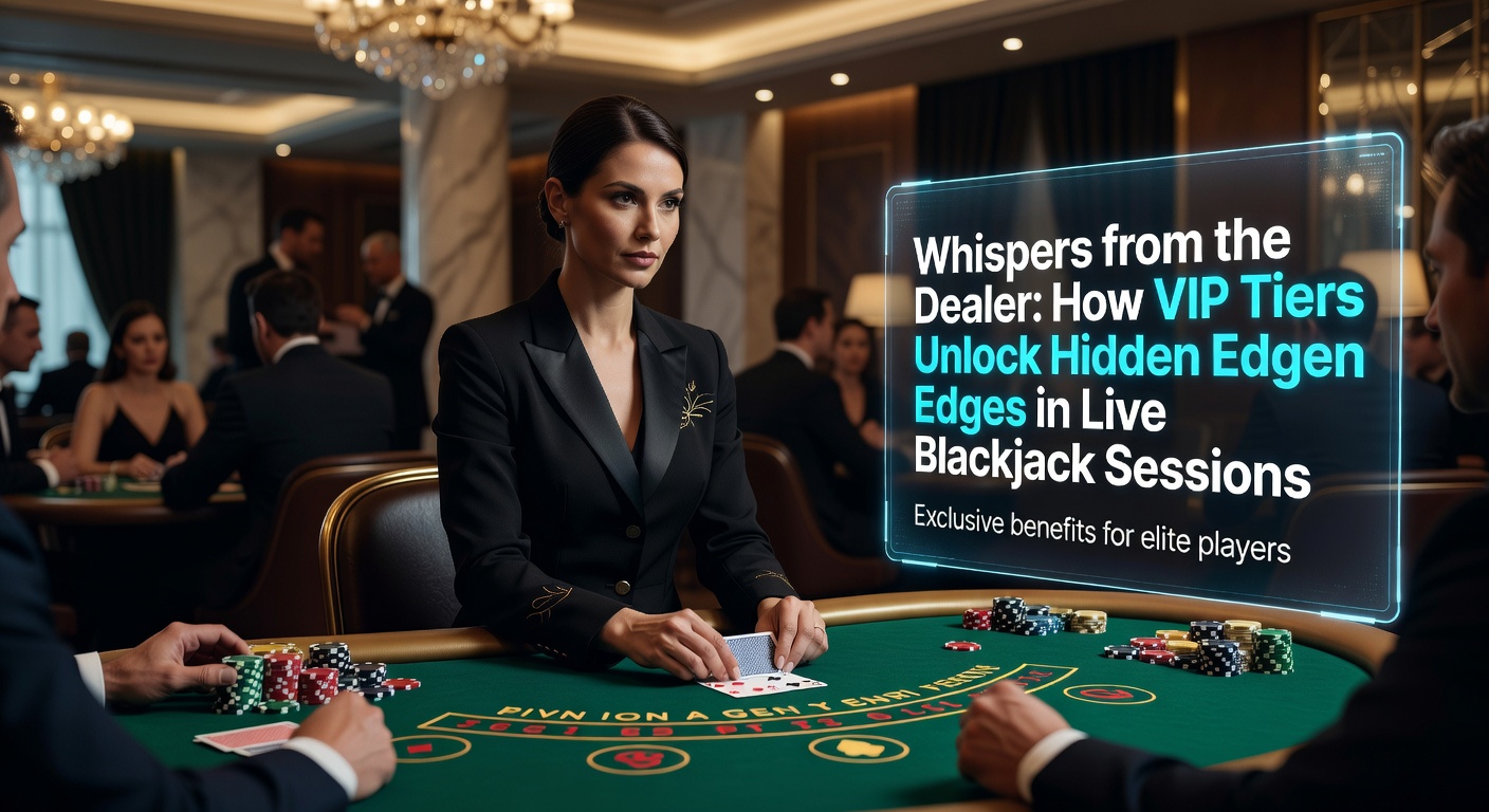 A live blackjack dealer whispering strategy tips at a high-stakes VIP table under dramatic casino lighting
